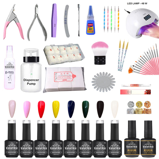 Kalatika nail art kit for women With 15 ML Gel Polish