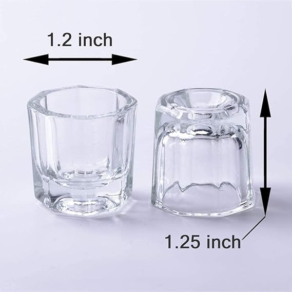 DAPPEN GLASS FOR NAILS – ( SET OF 5 )