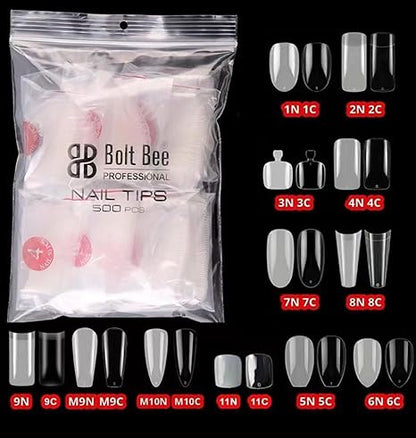 BOLT BEE FAKE NAIL TIPS-2N