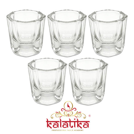 DAPPEN GLASS FOR NAILS – ( SET OF 5 )