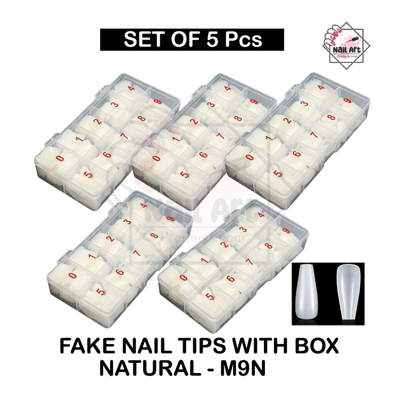 FAKE NAIL TIPS – M9N FOR TEMPORARY EXTENSION WITH TIP BOX ( SET OF 5 PCS )